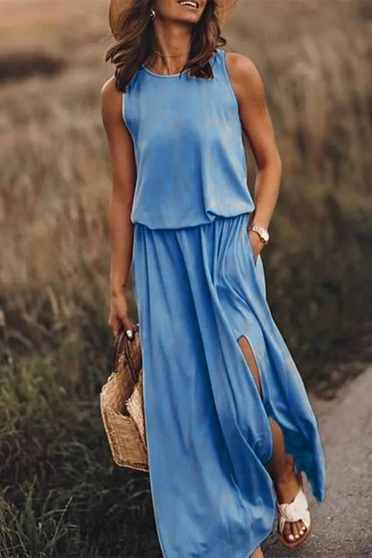 Ladies Dress - Sleeveless Maxi Dress