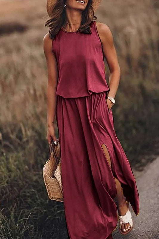Ladies Dress - Sleeveless Maxi Dress