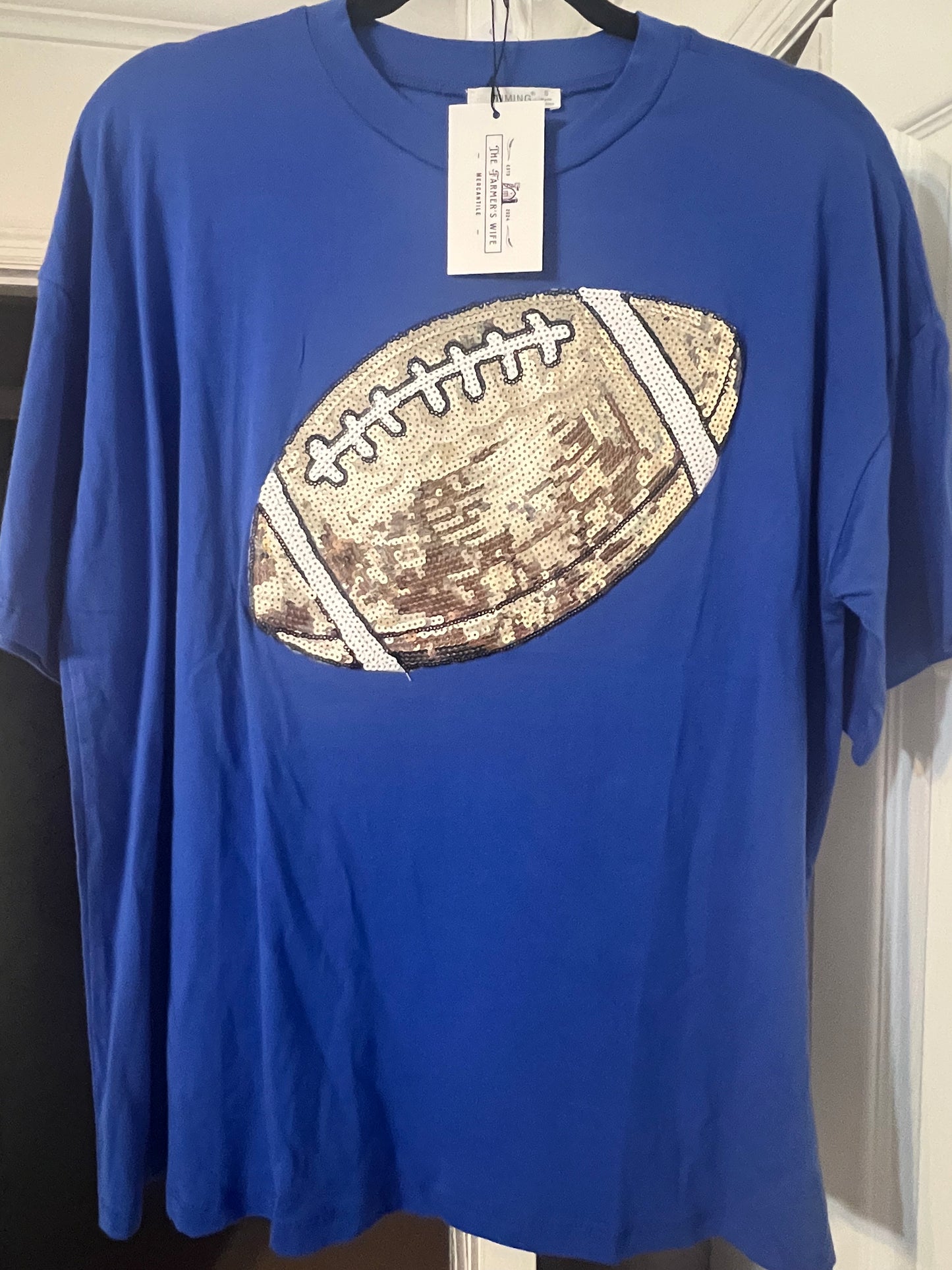 Gameday Sequin Football Tee