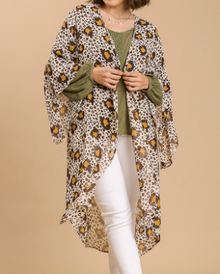 Ladies Kimono - Kimono with Bell Sleeves (Plus Size)