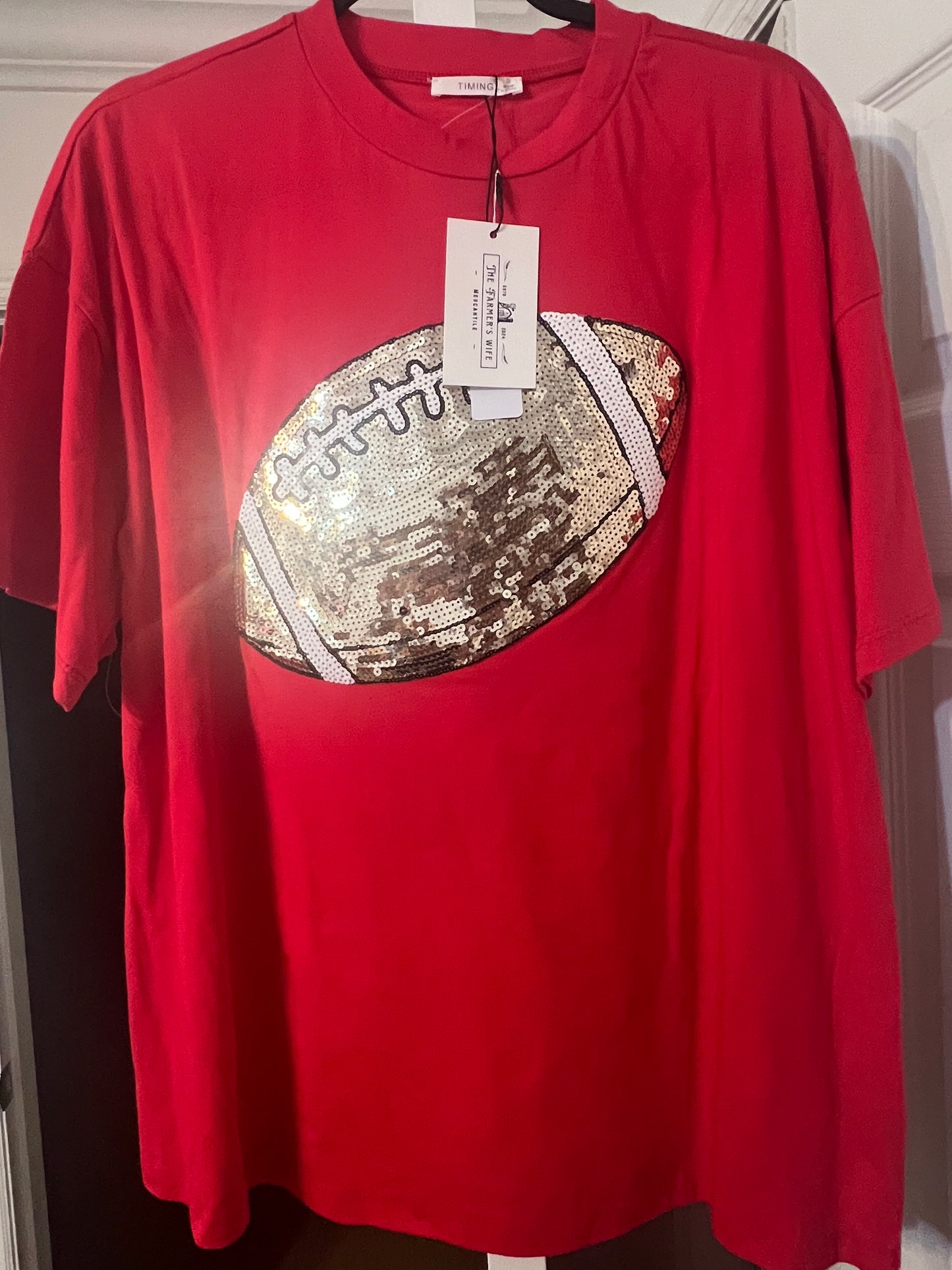 Gameday Sequin Football Tee
